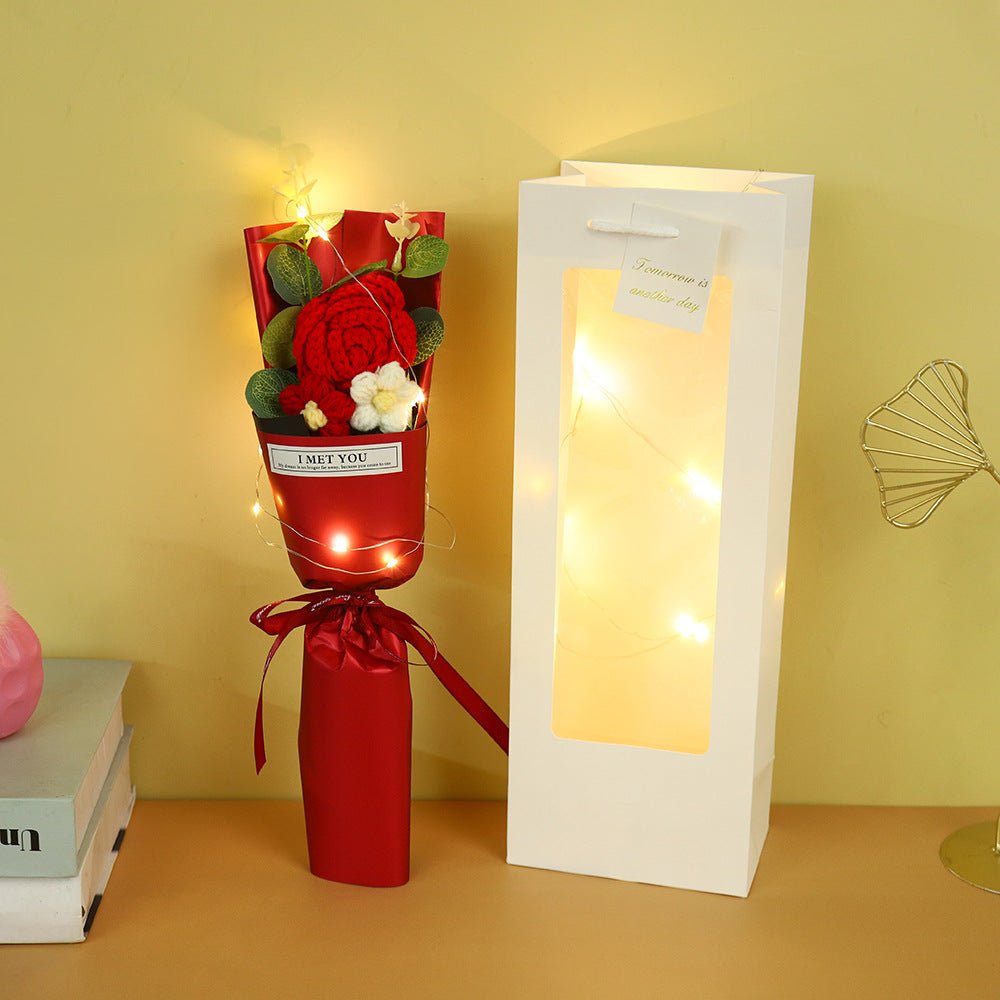 Gehäkeltes Rosenbouquet Romantisches Geschenk für Freundin oder Muttertag