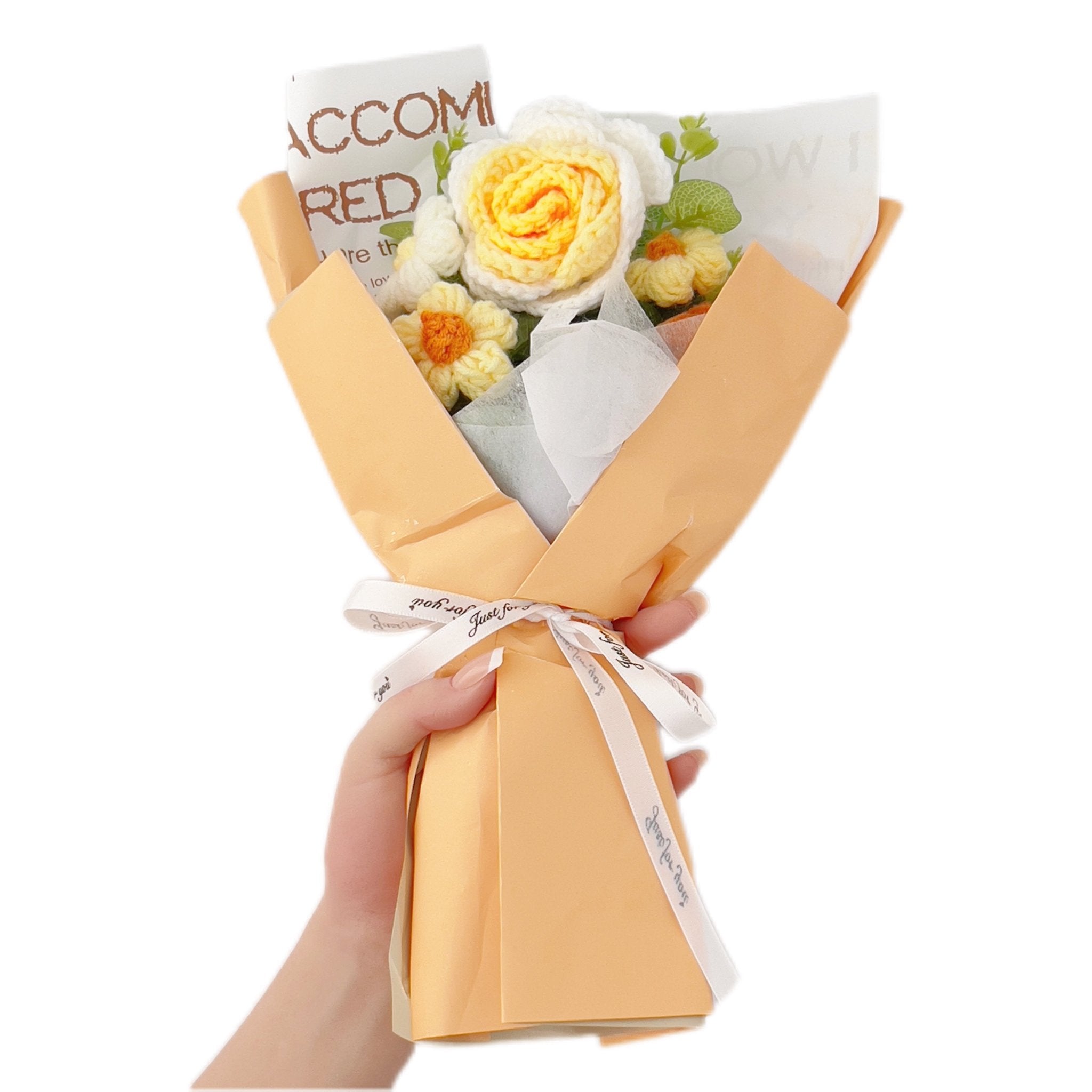 Rosen-Häkelstrauß Romantisches Geschenk für die Freundin