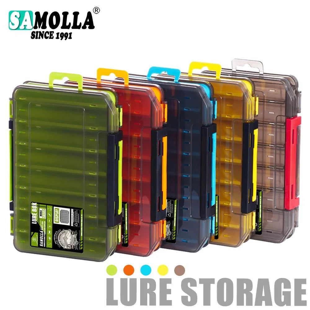Double-Sided Fishing Tackle Box | Lightweight Lure Organizer for Anglers