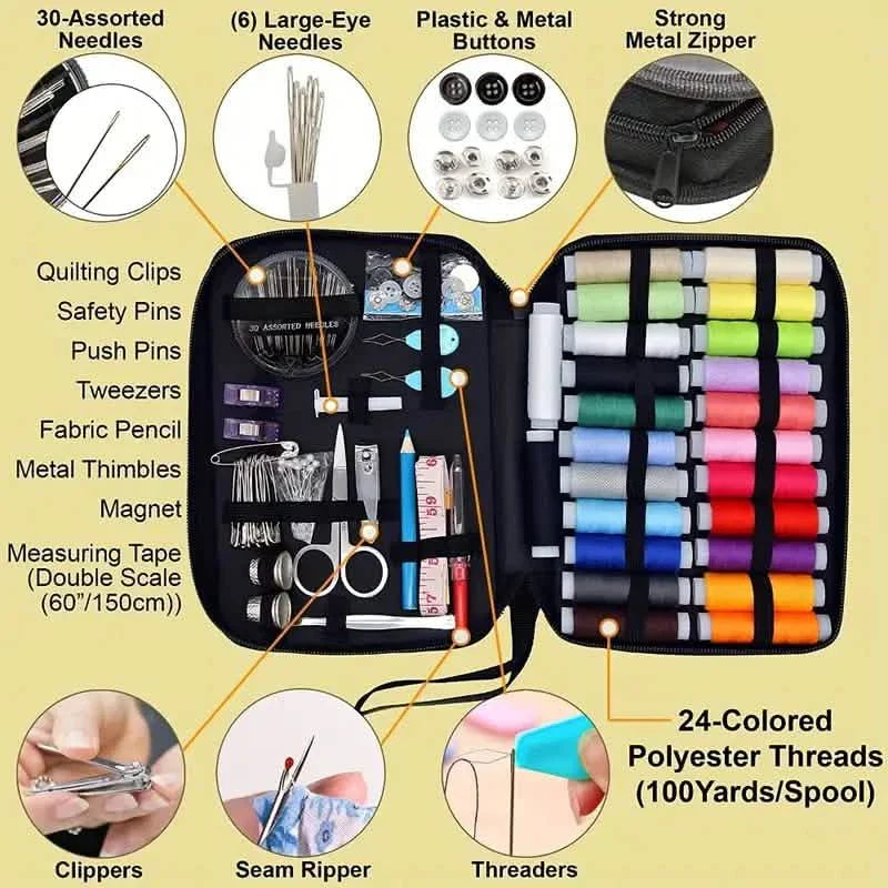 Mini Sewing Kit – All-in-One Portable Zipper Case for Home & Travel