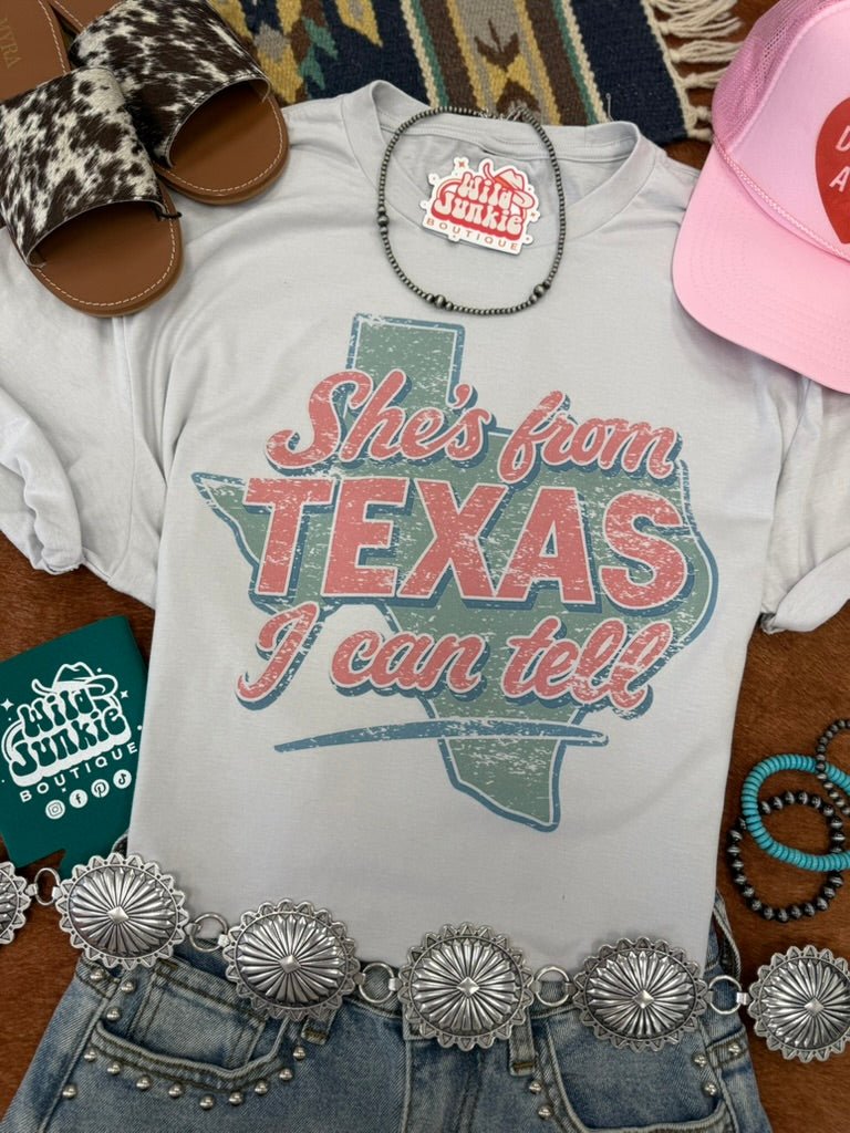 She's From Texas I Can Tell Graphic Tee — Unisex Cotton Tee