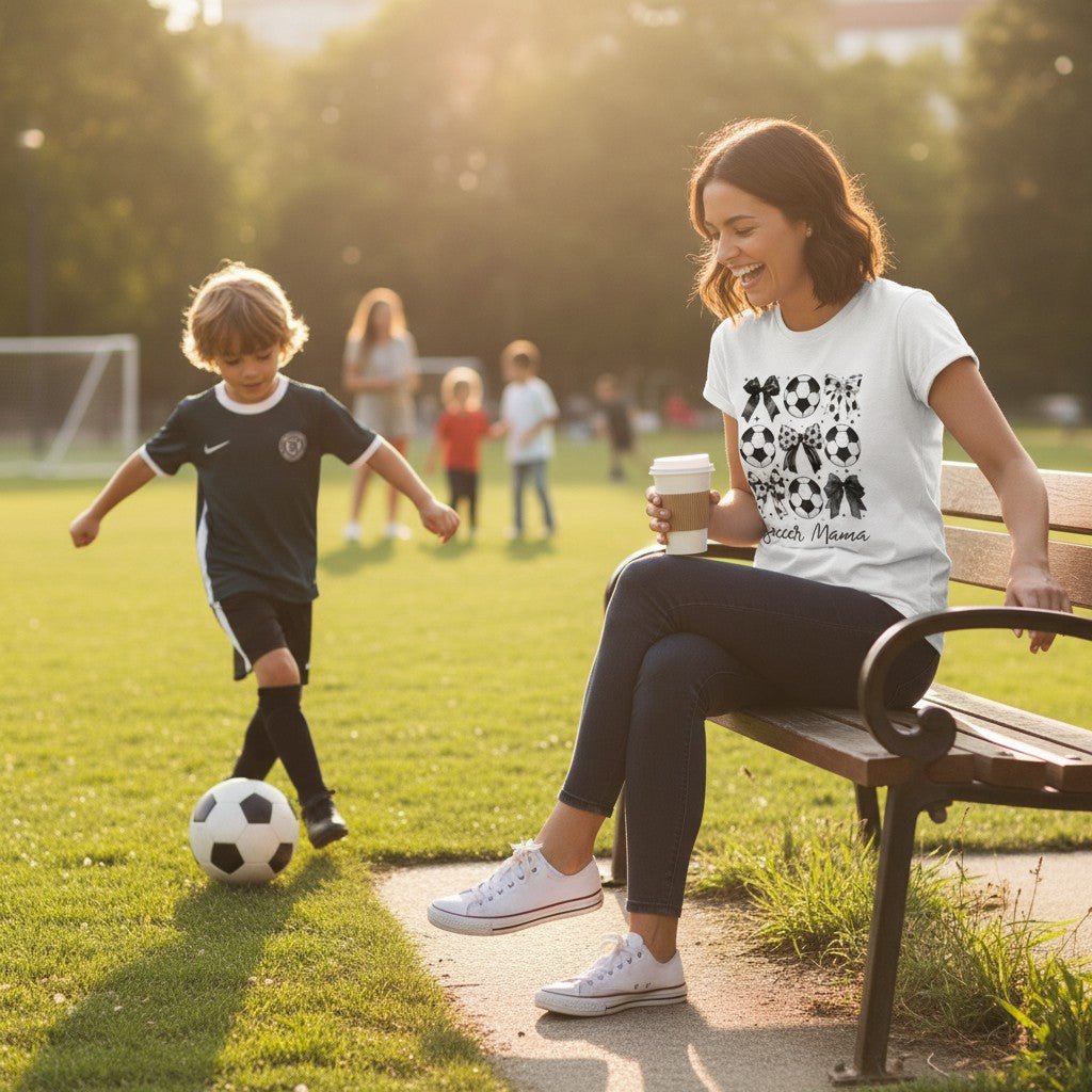Dashing Nova Soccer Mama Grafik-T-Shirt – 100 % ringgesponnene Baumwolle | Spieltag-T-Shirt