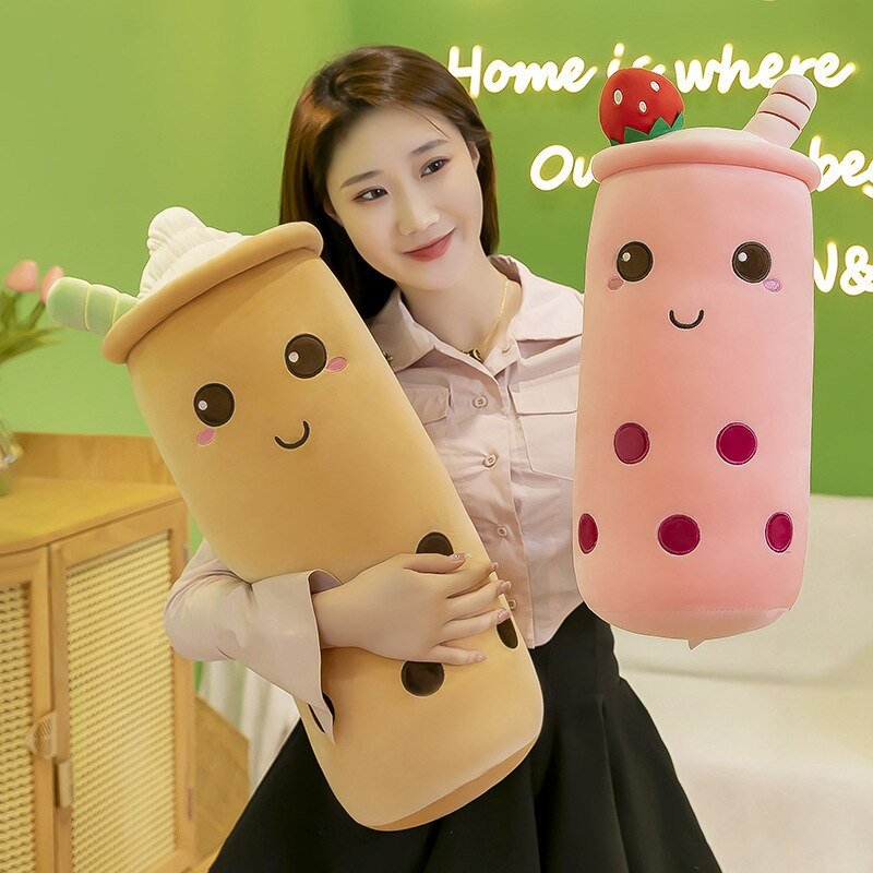 Boba Tea Plush Pillow Cute Bubble Tea Stuffed Animal Toy