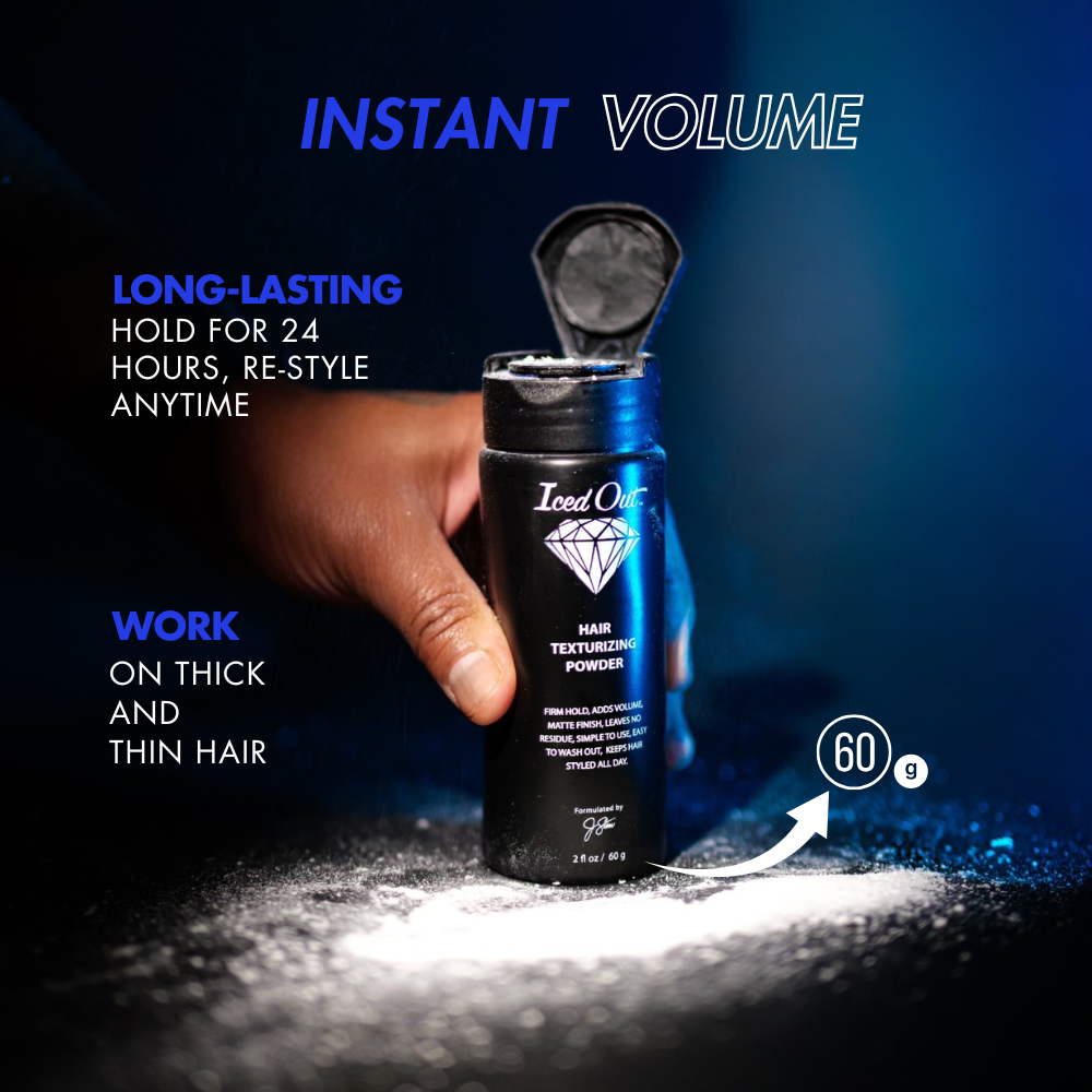Iced Out™ Hair Texturizing Powder 2 fl oz – Volume & Texture for Fine Hair
