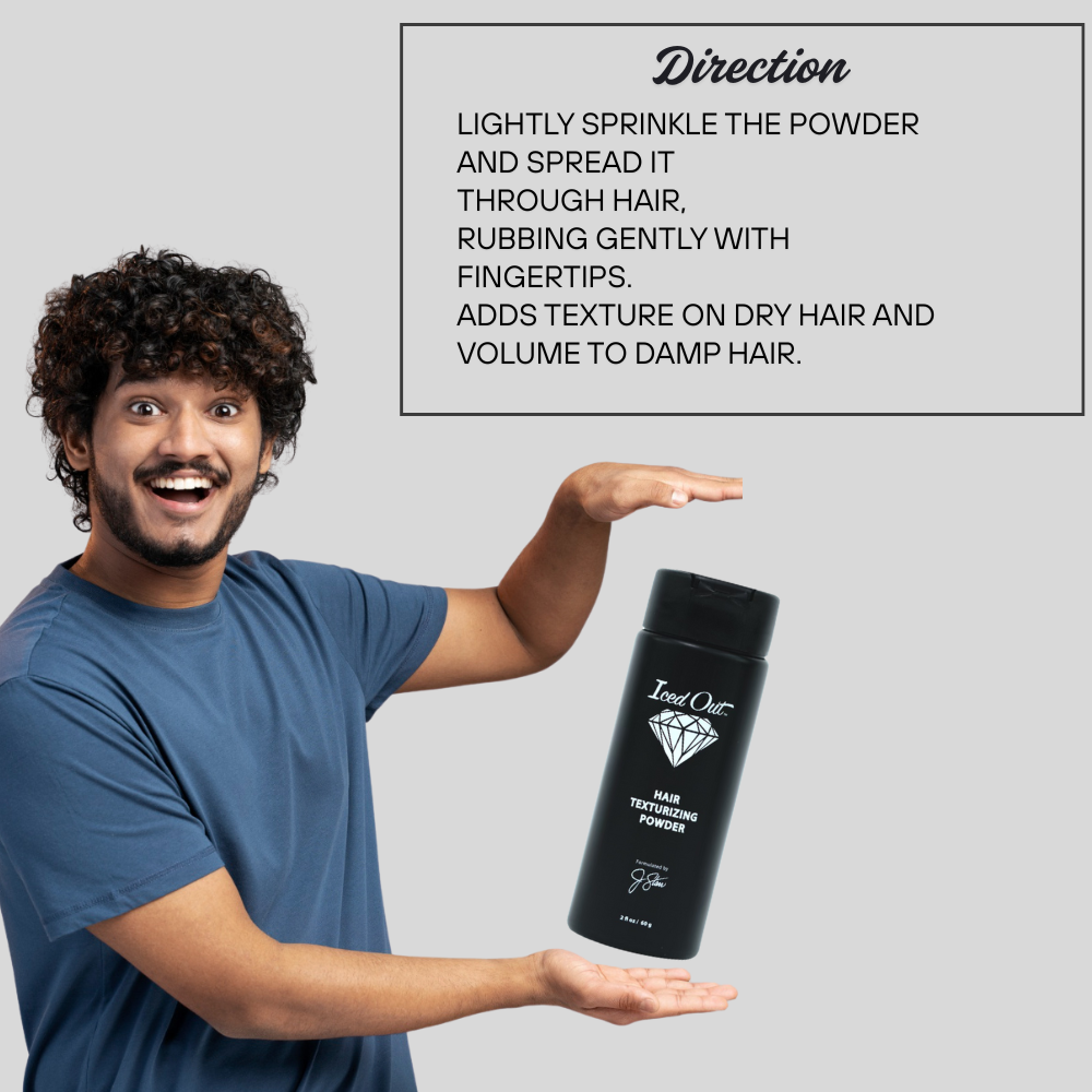 Iced Out™ Hair Texturizing Powder 2 fl oz – Volume & Texture for Fine Hair
