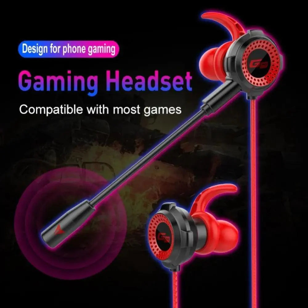 STEVVEX Gaming Earbuds with Dual Detachable Microphone — Wired, Noise Reduction, 3.5mm