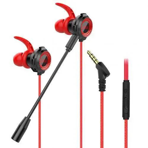 STEVVEX Gaming Earbuds with Dual Detachable Microphone — Wired, Noise Reduction, 3.5mm