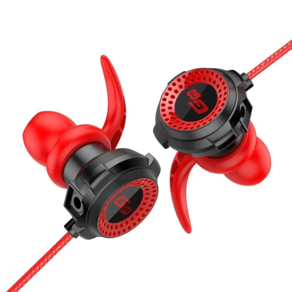 STEVVEX Gaming Earbuds with Dual Detachable Microphone — Wired, Noise Reduction, 3.5mm