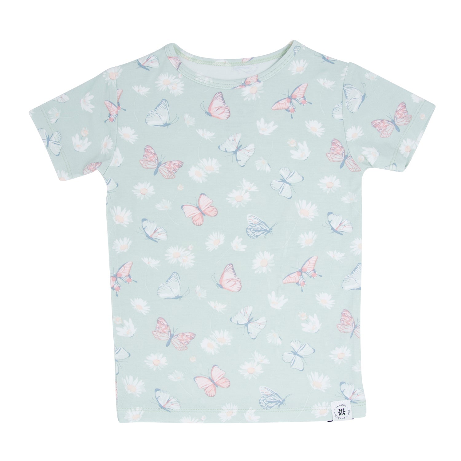 Minz-Schmetterling Gänseblümchen Bambus Sommer Schlafanzug-Set