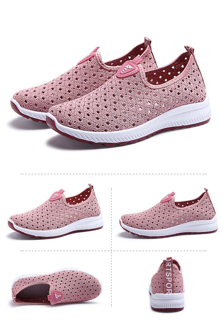 Women's Breathable Mesh Slip-On Sneakers | Lightweight Summer Flats | Espadrille Style