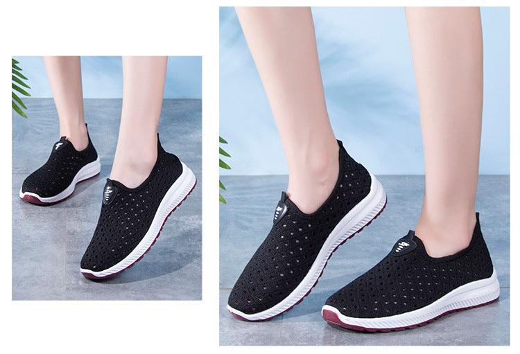 Women's Breathable Mesh Slip-On Sneakers | Lightweight Summer Flats | Espadrille Style