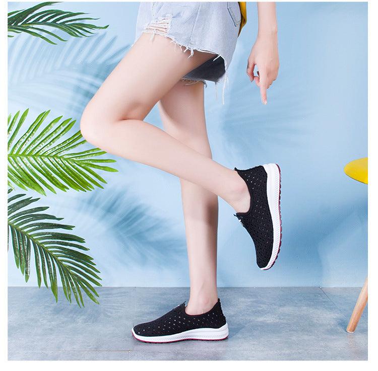 Women's Breathable Mesh Slip-On Sneakers | Lightweight Summer Flats | Espadrille Style