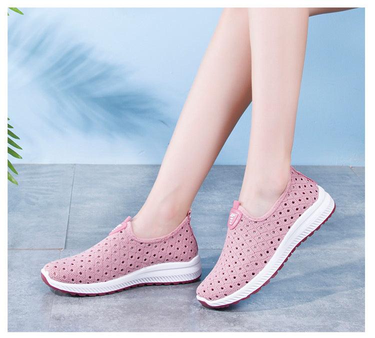 Women's Breathable Mesh Slip-On Sneakers | Lightweight Summer Flats | Espadrille Style