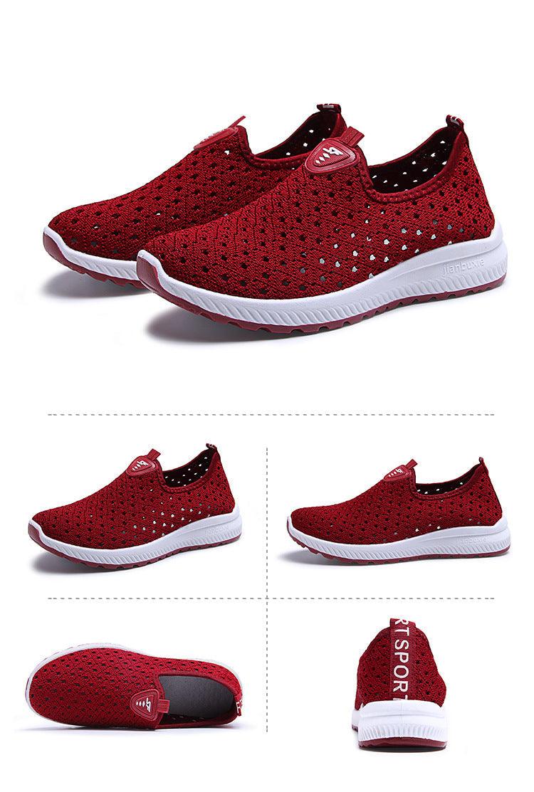 Women's Breathable Mesh Slip-On Sneakers | Lightweight Summer Flats | Espadrille Style
