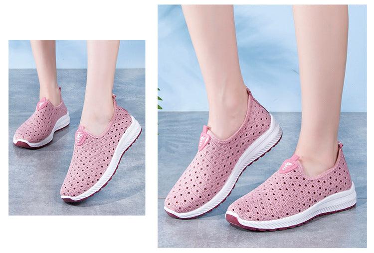 Women's Breathable Mesh Slip-On Sneakers | Lightweight Summer Flats | Espadrille Style