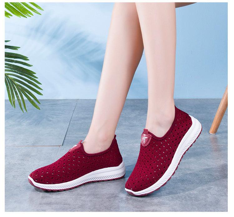 Women's Breathable Mesh Slip-On Sneakers | Lightweight Summer Flats | Espadrille Style