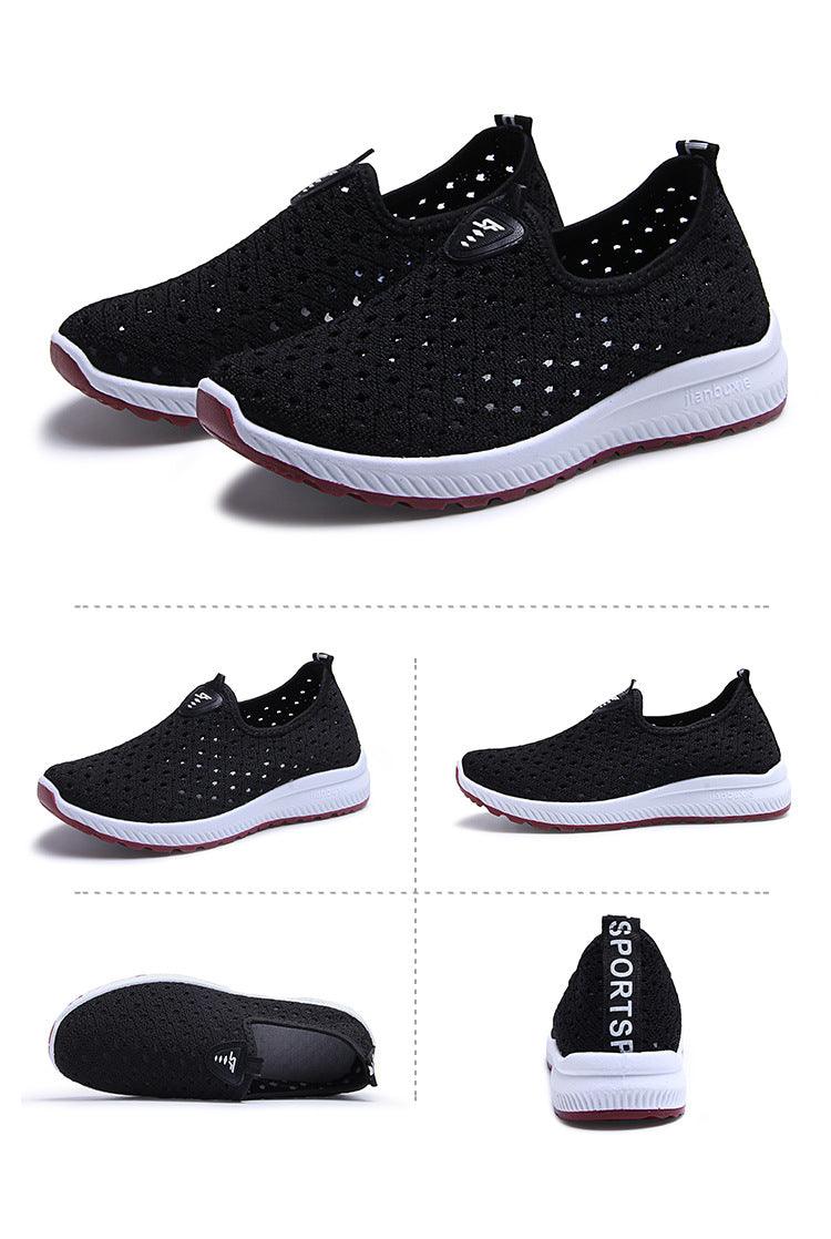 Women's Breathable Mesh Slip-On Sneakers | Lightweight Summer Flats | Espadrille Style