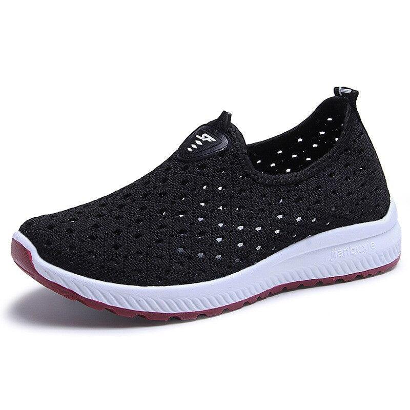 Women's Breathable Mesh Slip-On Sneakers | Lightweight Summer Flats | Espadrille Style