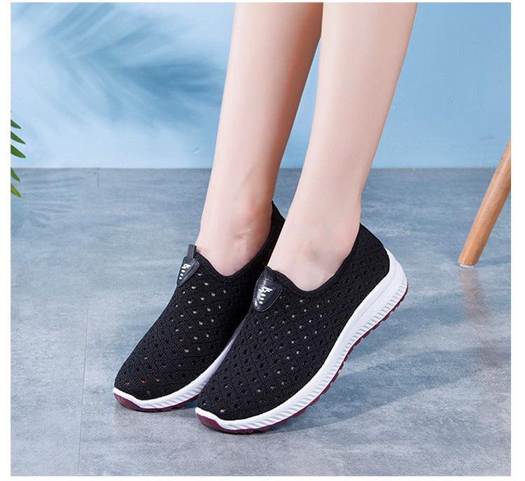 Women's Breathable Mesh Slip-On Sneakers | Lightweight Summer Flats | Espadrille Style