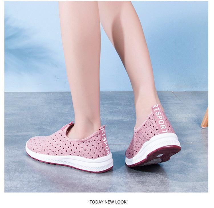 Women's Breathable Mesh Slip-On Sneakers | Lightweight Summer Flats | Espadrille Style