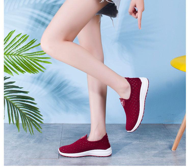 Women's Breathable Mesh Slip-On Sneakers | Lightweight Summer Flats | Espadrille Style