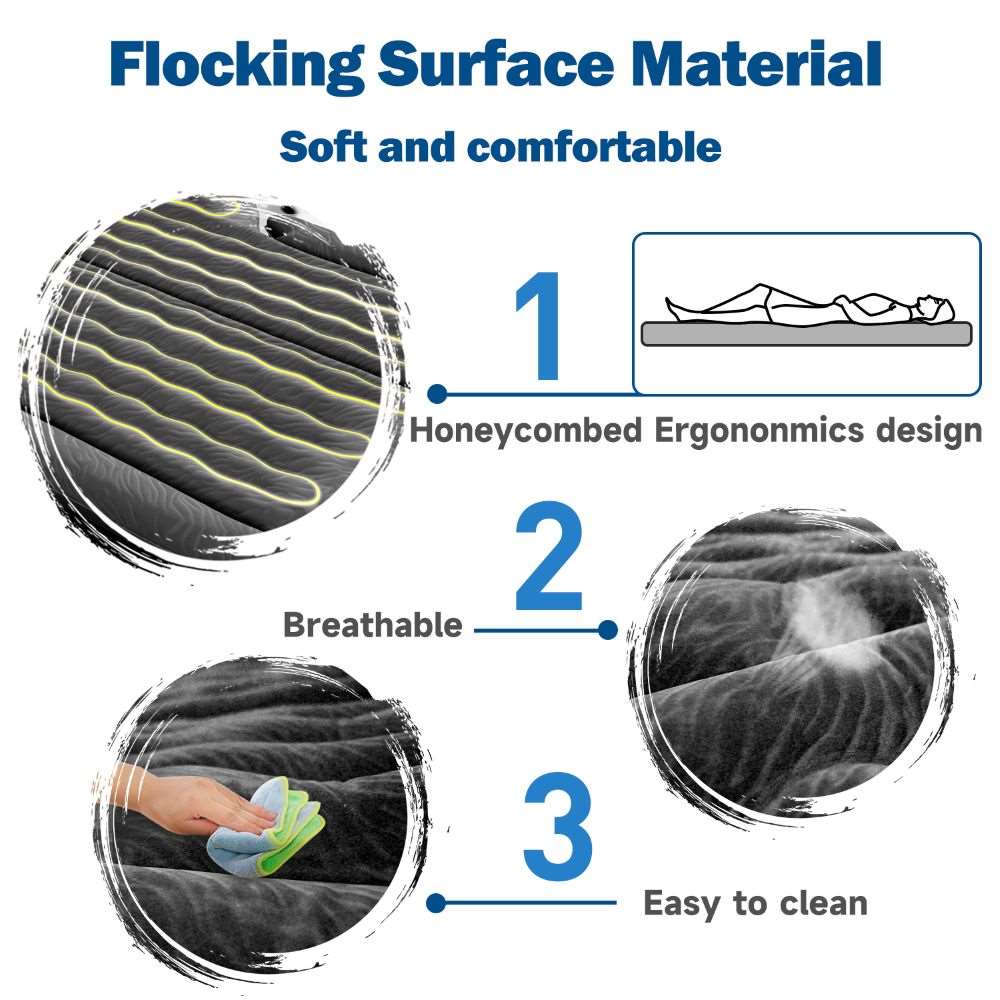 Umbrauto SUV Air Mattress 1.0 — Inflatable Car Camping Bed, Black