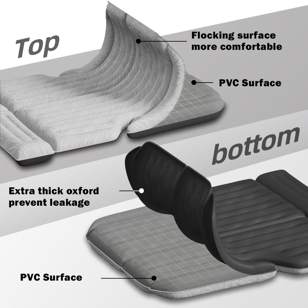 Umbrauto SUV Air Mattress 1.0 — Inflatable Car Camping Bed, Gray