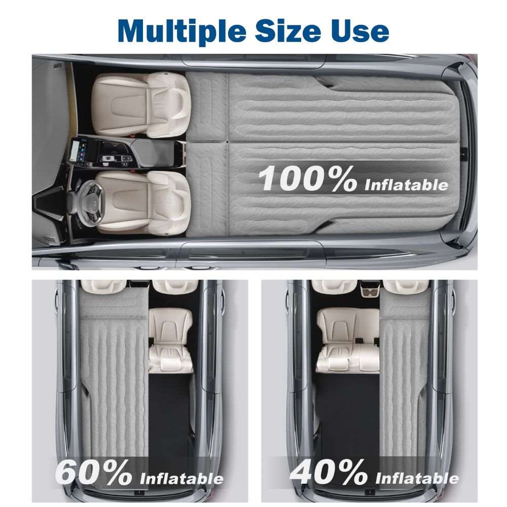 Umbrauto SUV Air Mattress 1.0 — Inflatable Car Camping Bed, Gray