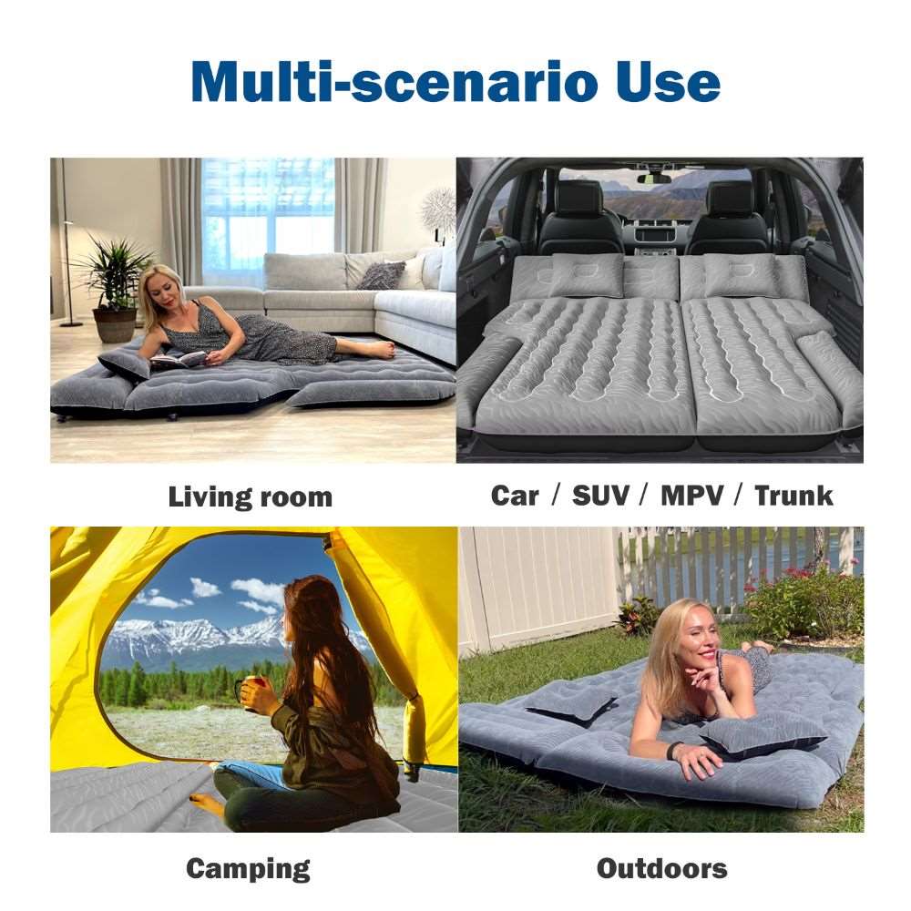 Umbrauto SUV Air Mattress 1.0 — Inflatable Car Camping Bed, Gray