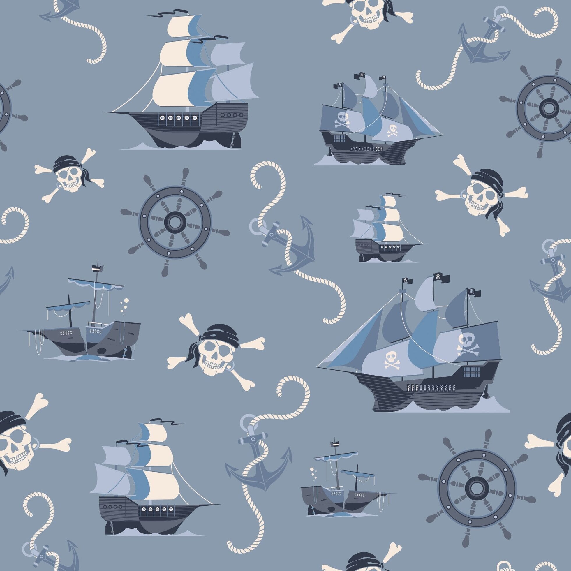 Baby Boy Pirate Ships Tank Romper — Pirates Ahoy | Sweet Bamboo