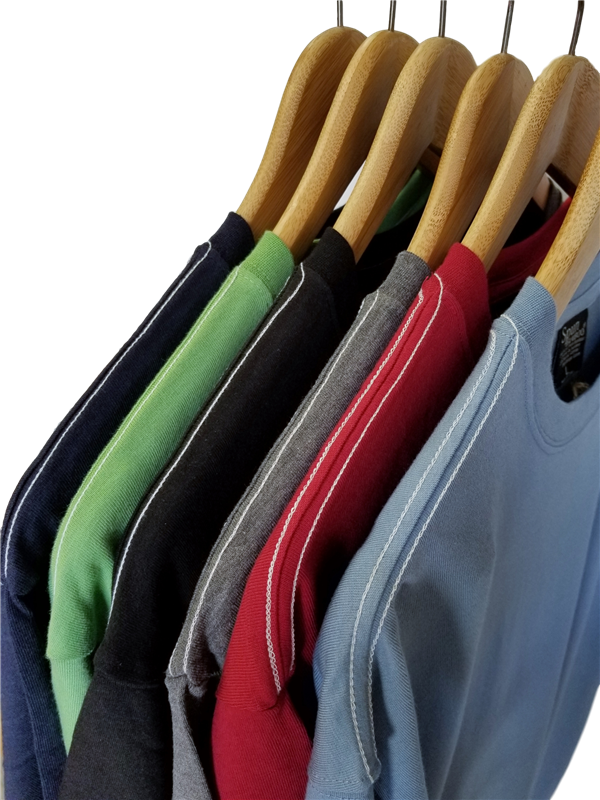 Men's Contrast Stitch Bamboo Crew Neck Tee | Final Sale | 3 Colors | S–XXL