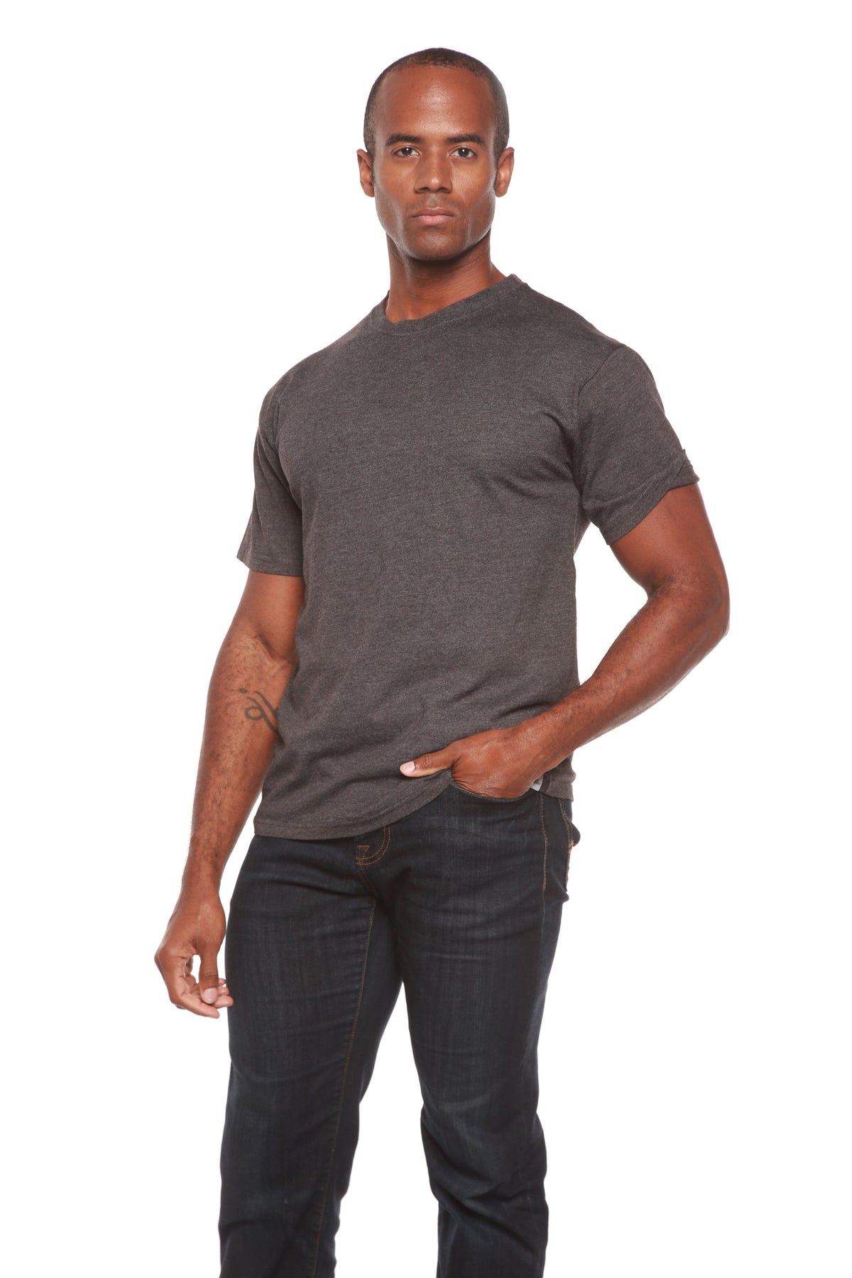 Men's Contrast Stitch Bamboo Crew Neck Tee | Final Sale | 3 Colors | S–XXL