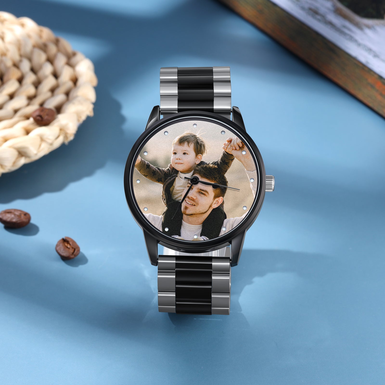 Personalized Men's Custom Photo Watch with Engraving