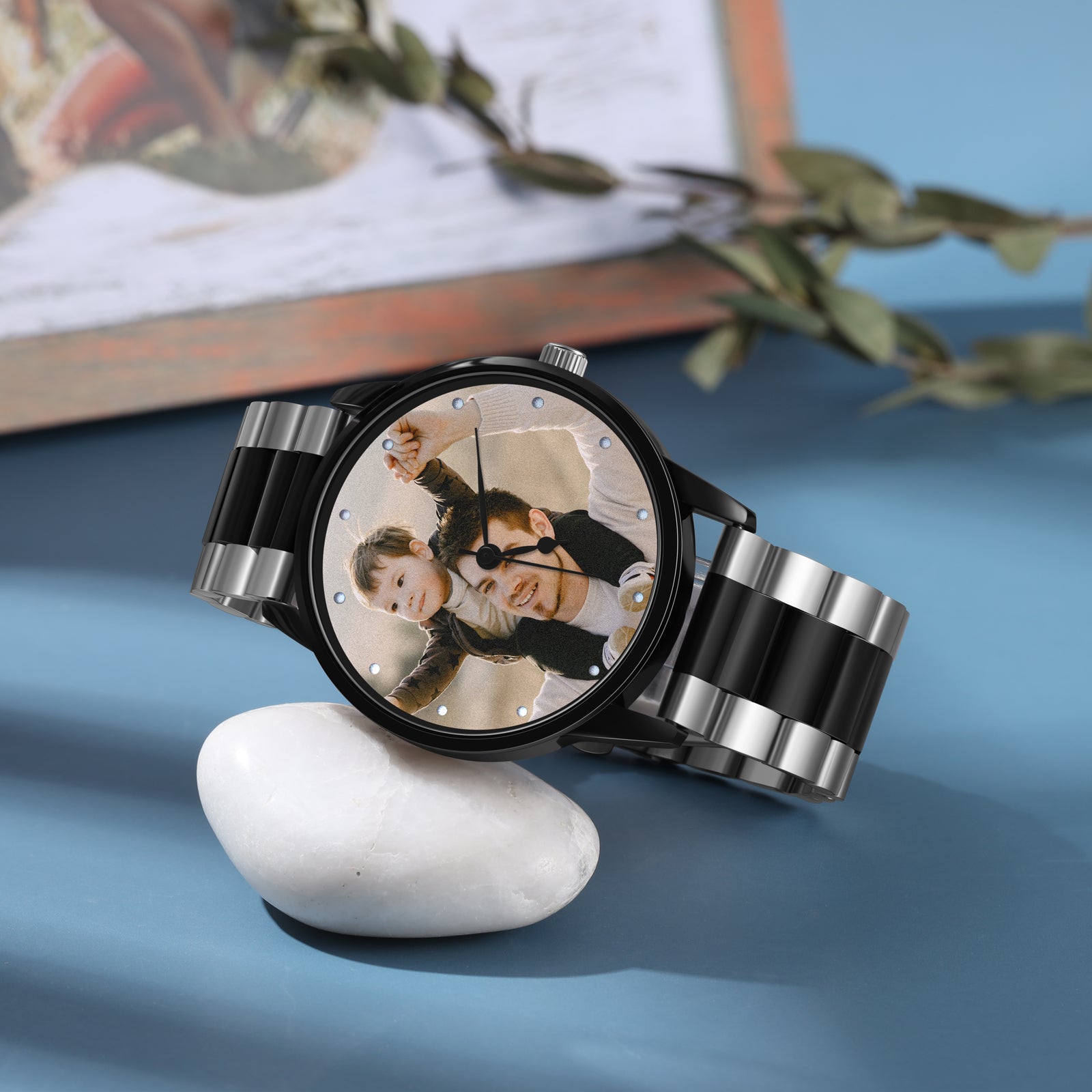 Personalized Men's Custom Photo Watch with Engraving