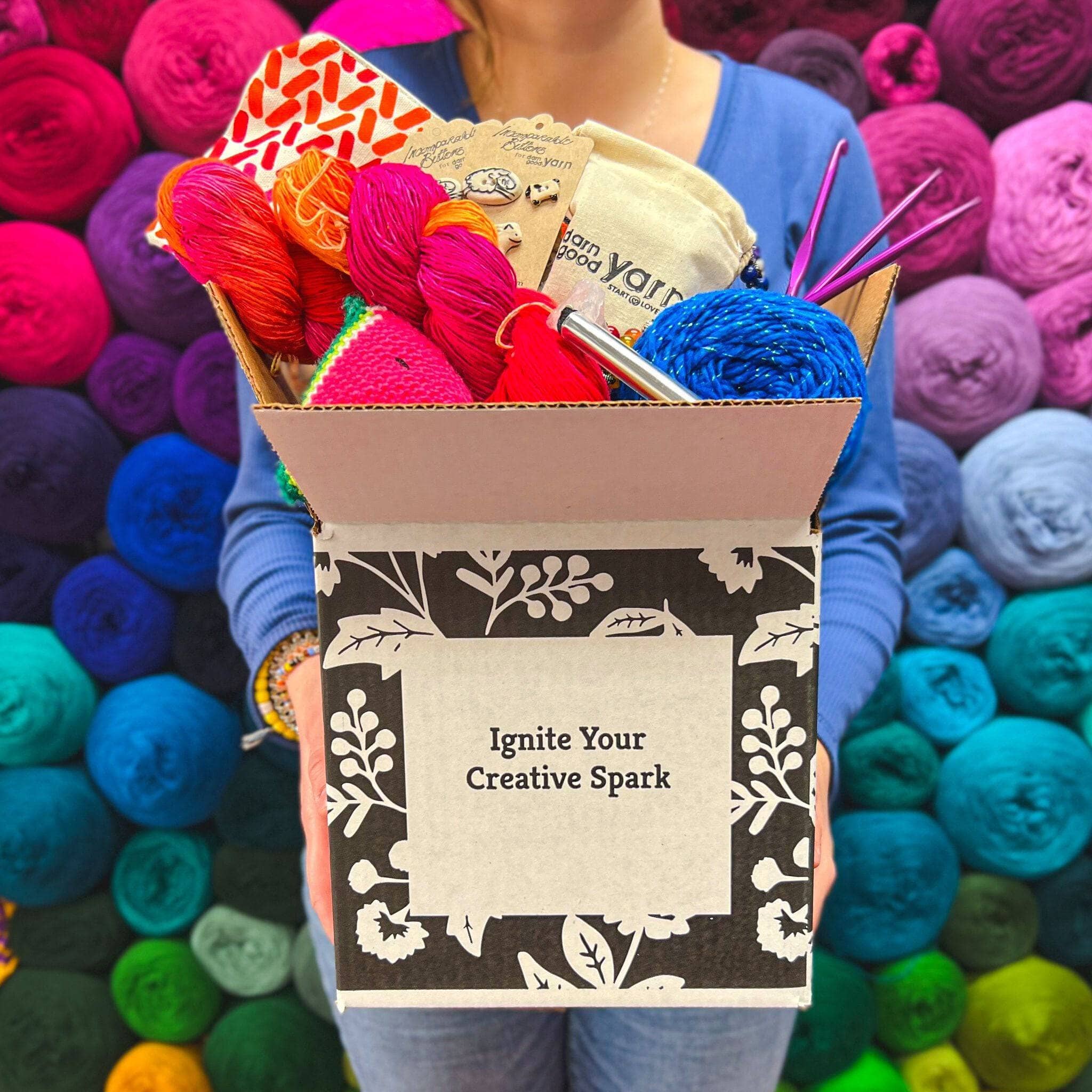 Darn Good Yarn Editor's Box — Curated Mystery Yarn Collection