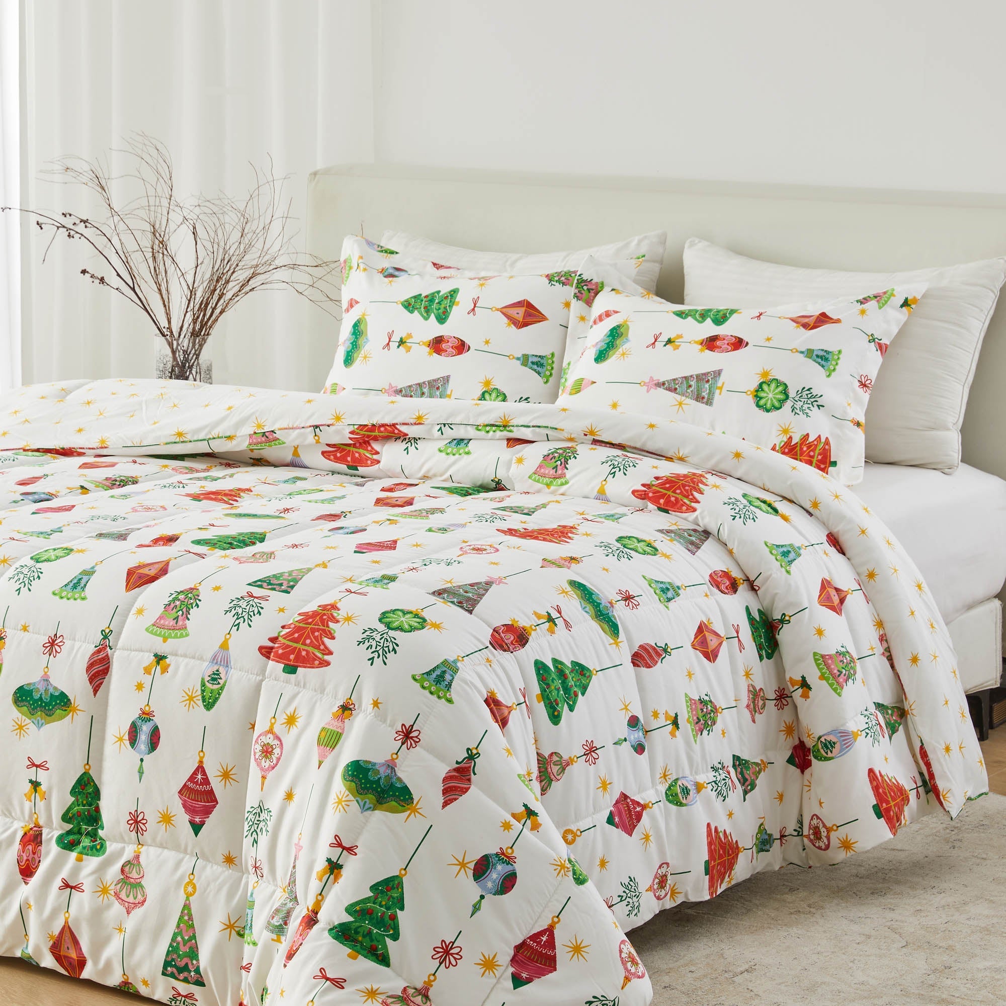 Reversible Comforter Set — Brushed Microfiber, Down Alternative Fill | Two Looks in One