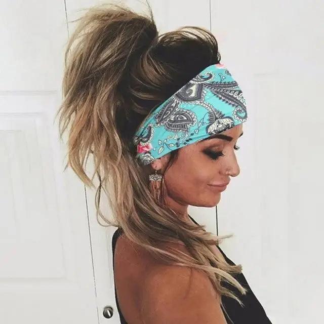 Printed Cross Turban Headband | Soft Knotted Hair Wrap for Women | 38 Prints