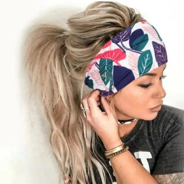 Printed Cross Turban Headband | Soft Knotted Hair Wrap for Women | 38 Prints