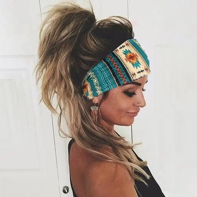 Printed Cross Turban Headband | Soft Knotted Hair Wrap for Women | 38 Prints