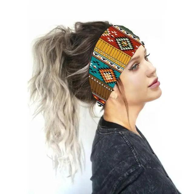 Printed Cross Turban Headband | Soft Knotted Hair Wrap for Women | 38 Prints