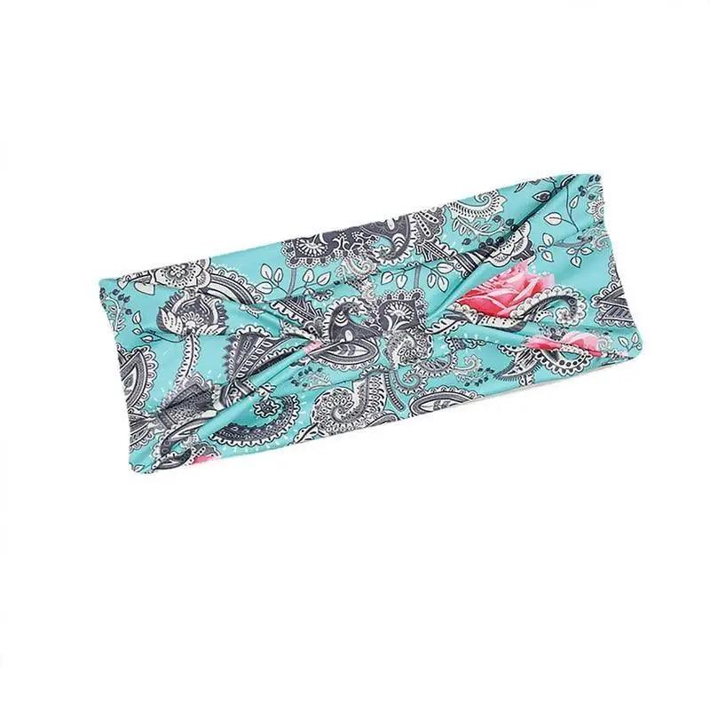 Printed Cross Turban Headband | Soft Knotted Hair Wrap for Women | 38 Prints