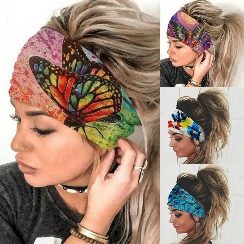 Printed Cross Turban Headband | Soft Knotted Hair Wrap for Women | 38 Prints