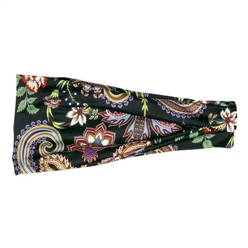 Printed Cross Turban Headband | Soft Knotted Hair Wrap for Women | 38 Prints