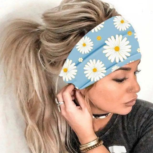 Printed Cross Turban Headband | Soft Knotted Hair Wrap for Women | 38 Prints