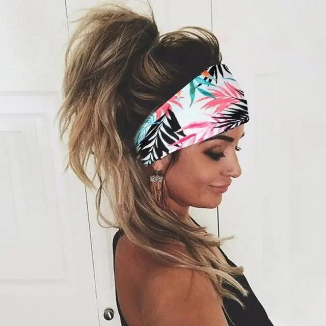 Printed Cross Turban Headband | Soft Knotted Hair Wrap for Women | 38 Prints