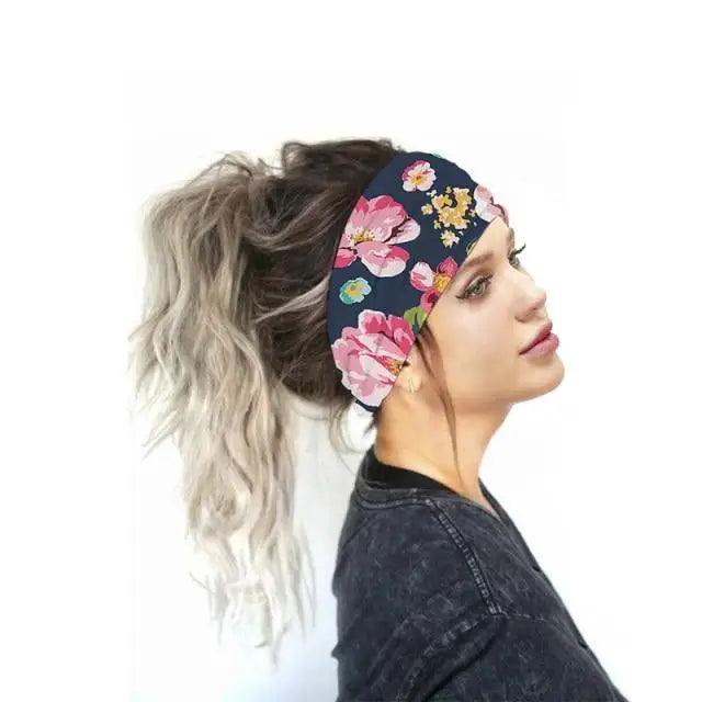 Printed Cross Turban Headband | Soft Knotted Hair Wrap for Women | 38 Prints