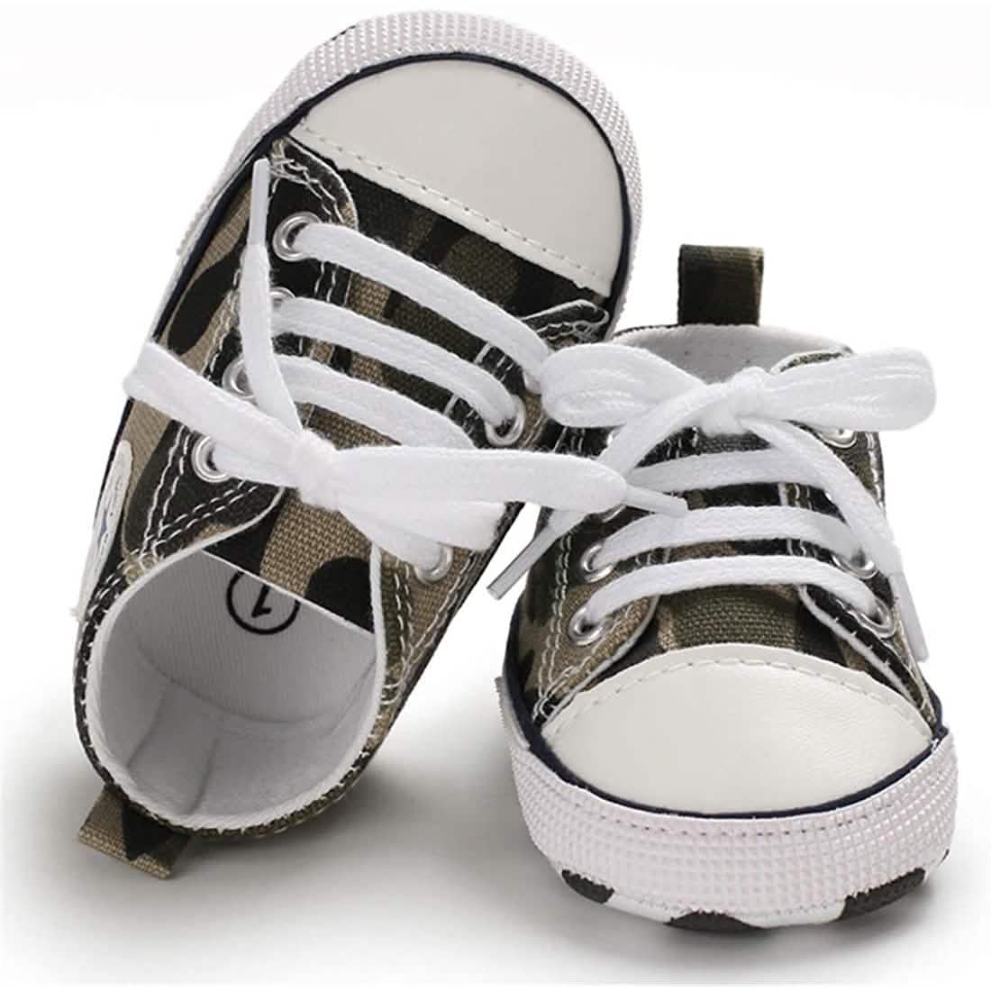 Unisex High-Top Denim-Sneaker für Babys | Rutschfeste Sohle | 10 Farben | 0–18 Monate