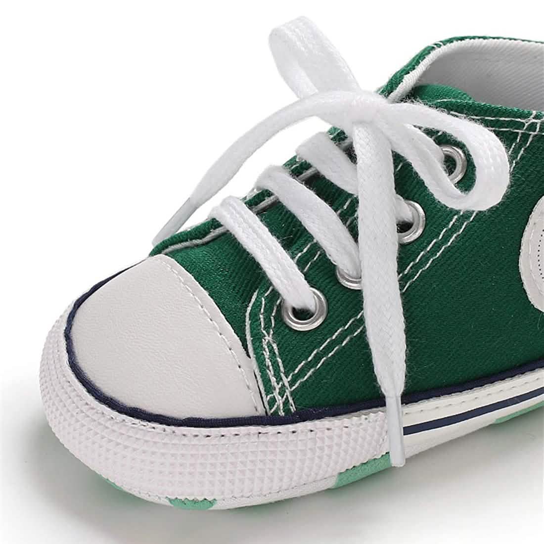 Unisex High-Top Denim-Sneaker für Babys | Rutschfeste Sohle | 10 Farben | 0–18 Monate