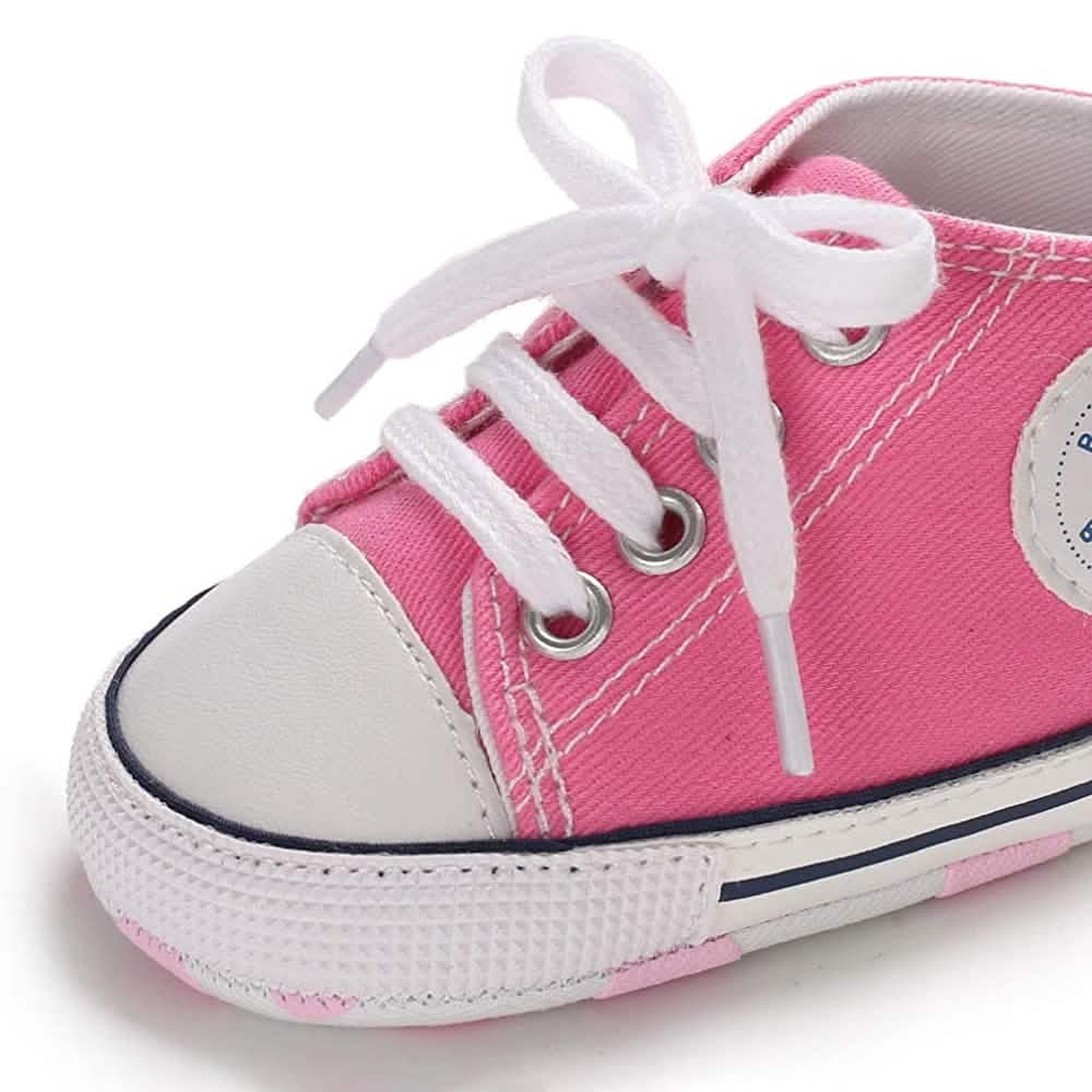 Unisex High-Top Denim-Sneaker für Babys | Rutschfeste Sohle | 10 Farben | 0–18 Monate
