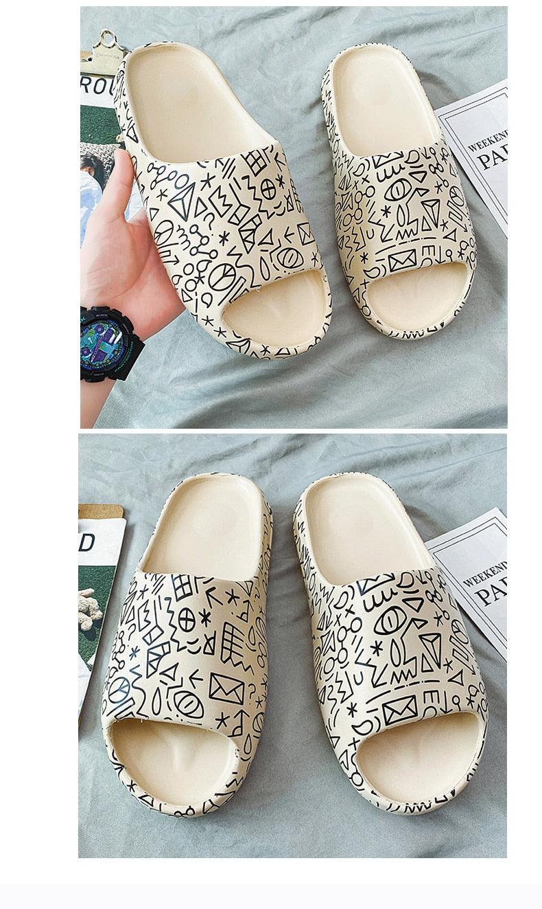 Unisex EVA Platform Slide Slippers – Non-Slip Soft Sole | Indoor, Beach & Spa